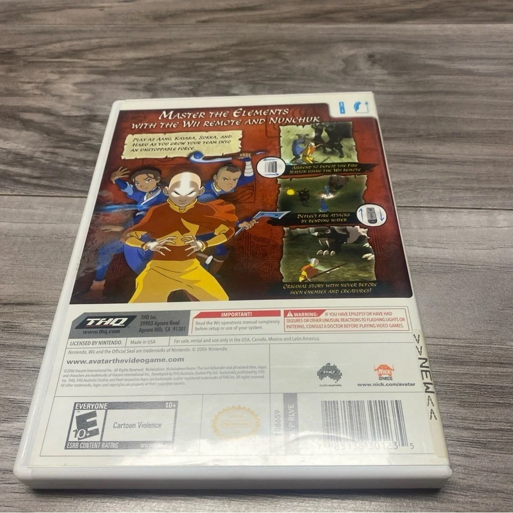 Wii Avatar The Last Airbender (Nintendo 2006) With Manual Excellent Condition